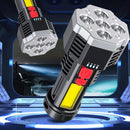 5xLED+COB Bead Strong Flashlight USB Rechargeable Portable Waterproof Torch