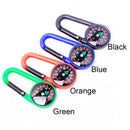 Fishing Hiking Outdoor Carabiner With Compass Random Color Key Hook Clips