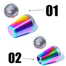 Aurora Titanium Rainbow Handle Nail Stamper  Seal Nail Art Stamping Plate
