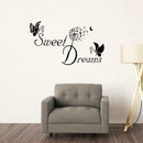 SWEET DREAMS Butterfly LOVE Quote Wall Stickers Bedroom DIY Decals 1 S6F7