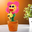Simulation Sunflower Dancing Saxophone Musical Plush Toys (Rose Fillet) Newly