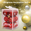 12pcs Christmas Decorative Ball Set Tree Pendant Balls Ornaments (Red) Newly