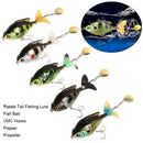 Soft Rotating Tail Popper VMC Hooks Fish Bait Rotate Tail Fishing Lure