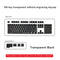 104pcs Transparent Mechanical Keyboard Keycaps Computer Key Cap Set (Black)