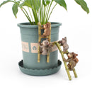 2pcs Creative Climbing Ladder Koala Flower Pot Cup Edge Hanging Ornaments Newly