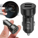 Car Dual USB Adapter Black Round Dual USB Car Charger USB Charger Fast Charger