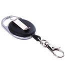 Nylon Rope Recoil Ring Outdoor Survival EDC Retractable Key Chain with Clip