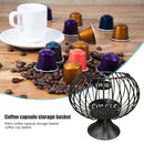 Wrought Iron Coffee Cup Organizer Coffee Capsule Pod Display Rack (Black) Newly