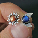 Bohemia Women Birthday Party Celestial Moonstone Sun and Moon Earring Ear Studs
