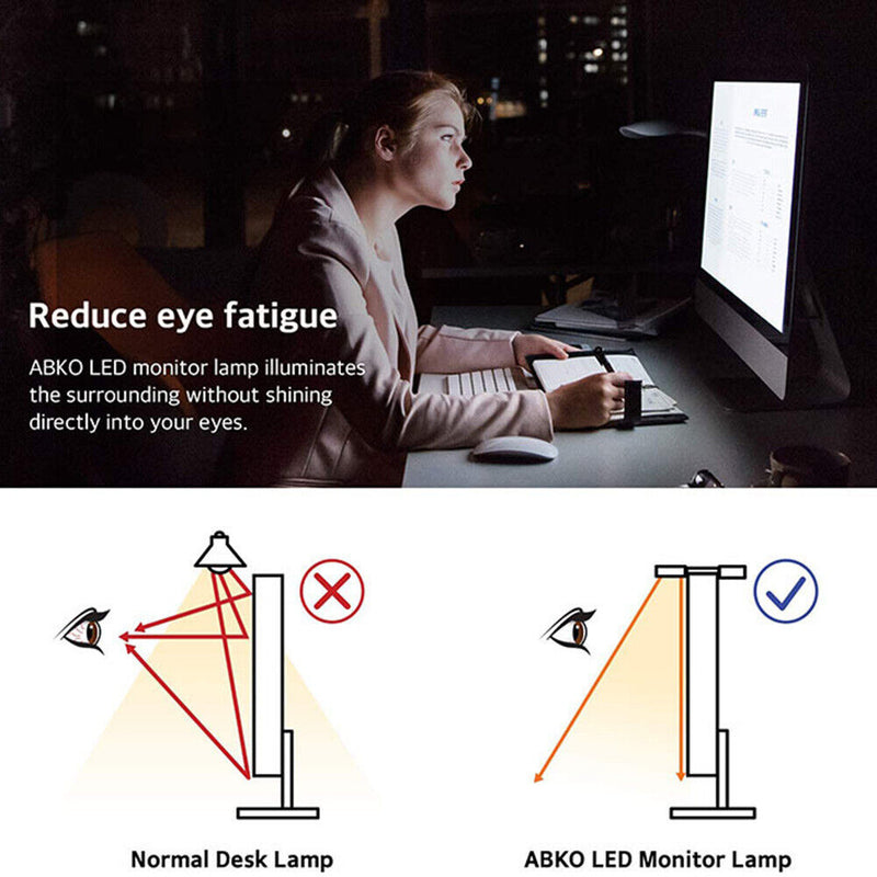 PC Computer Laptop Screen Hanging Light LED Desk Lamp Office Lighting Supplies