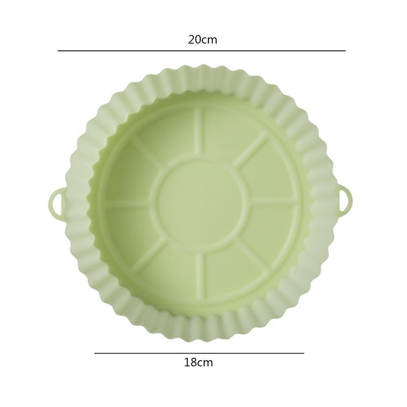 Silicone Air Fryer Pad Safety Baking Accessories for Oven Steamer Cooker (Green)