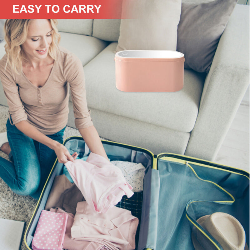 Cosmetics Box - Jewelry & Makeup Storage Train Case with LED Light & Mirror