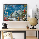 5D DIY Full Round Drill Diamond Painting Snow Abstract Home Decor Handmade Ar