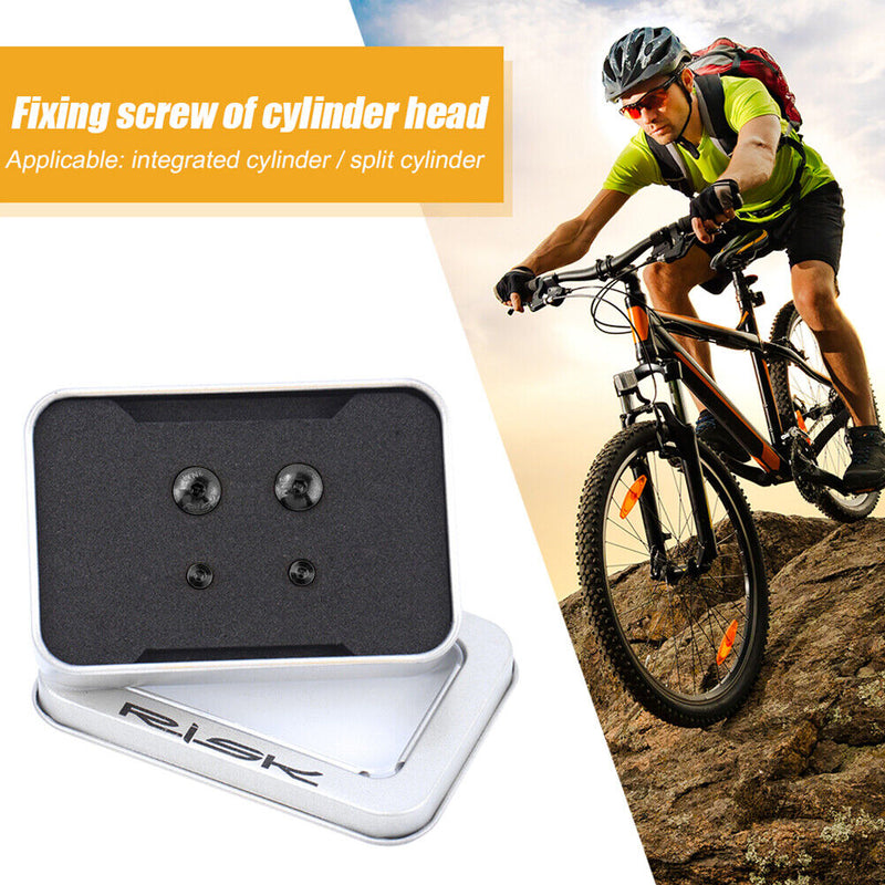 RISK 4x Bike Hydraulic Disc Brake Bolt Cylinder Fix Screw (Black Separate) Newly