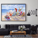 Diamond Painting Santa at the Beach Full Round Drill Rhinestone Picture