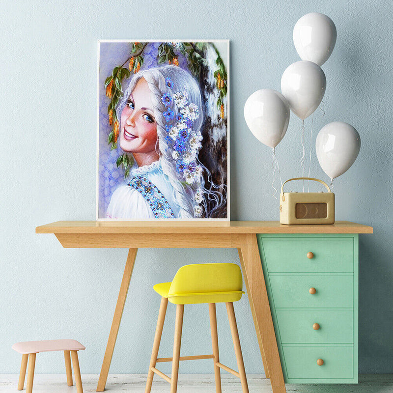 Smile Girl Part Drill Diamond Painting Home Decor DIY Mosaic Kit Picture Newly