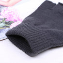 Winter Solid Knit Knitwear Finger Gloves Half Finger Mitten