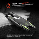25km/h RC Boat 2.4GHz High Speed 4CH Remote Control Racing Ship (Black A) Newly