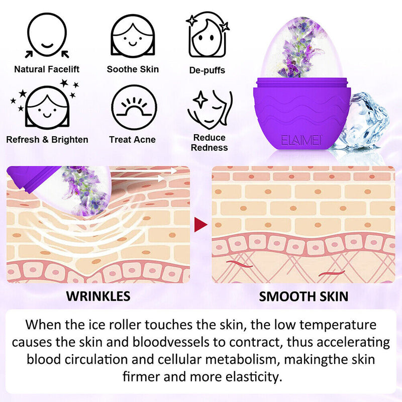 #A Skin Care Beauty Lifting Contouring Tool Silicone Ice Cube Trays Face Massage