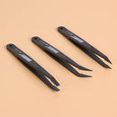 JAKEMY Anti-static Glass Fiber Tweezers Set Straight and Curved Tweezers Newly