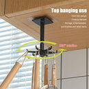 Practical Wall Pot Brush Storage Rack Save Space Bathroom Tools with Card Gro