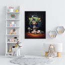 5D DIY Full Drill Round Shape Unicorns Rhinestone Diamond Drawing Kit for Home