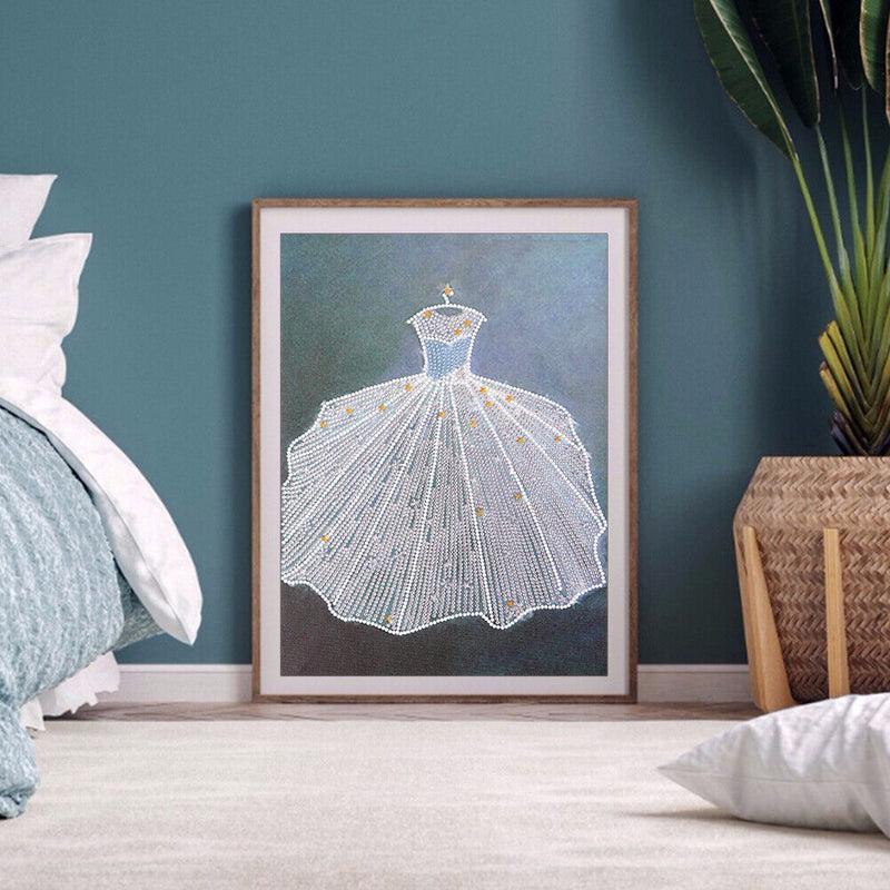 Diamond painted 5D DIY wedding dress series with different diamonds(YX3889)