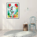 5D Bird Flower Mosaic Diamond Painting Drawing Partial Special Shape Drill Craft