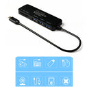 5"" 1 USB C HUB Type C to Multi Port USB 3.0 TF Card Reader OTG Adapter for PC