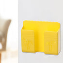 Wall Mounted Storage Box Mobile Phone Plug Remote Control Holder (Yellow) Newly