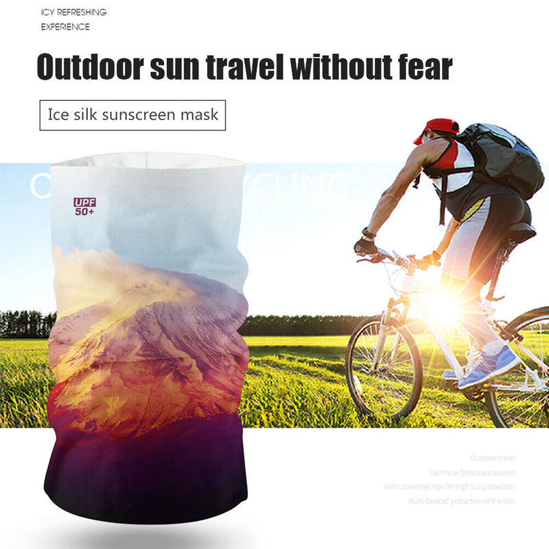 Sports Cycling Neck Tube Scarf Summer Outdoor Running Bandana Headband (2) Newly