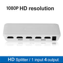 1080P HDMI-Compatible Splitter 1 In 4 Out HD Video Converter 1X4 Adapter