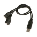 USB 2.0A Male To Dual USB Female Jack Y Splitter Hub Co Power Q2Y3 Hot E2M4