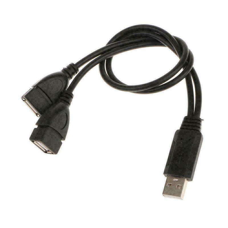 USB 2.0A Male To Dual USB Female Jack Y Splitter Hub Co Power Q2Y3 Hot E2M4