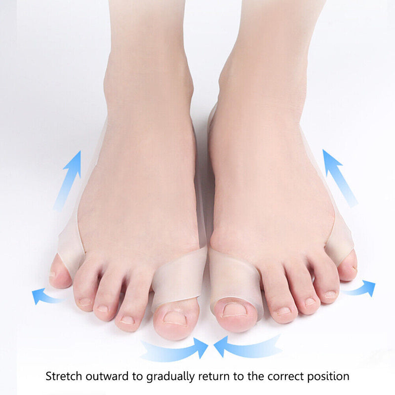 1pair Toe Thumb Orthotics Non-slip Toe Eversion Adjustment Bands Foot Care Tools