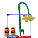 Flower Shaped Dancing Sprinklers Funny Lawn Watering with 2pcs Adapter (Yel