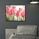 Oil Painting By Numbers Pink Roses Acrylic Paints Canvas Coloring Pictures
