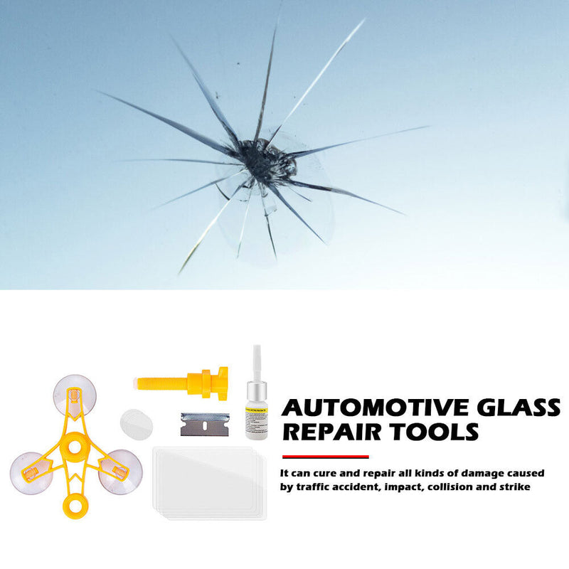 Car Windshield Repair Kit Quick Fix Cracked Glue Glass Windscreen Repair Tools