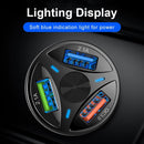Universal Smart Phone QC 3.0 Fast Charging LED Display 3-Port USB Car Charger