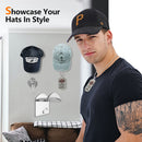 10pcs Adhesive Hat Hooks for Wall - Transparent Baseball Caps Hangers for Door