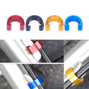 10pcs Bike Bicycle C-Clips Buckle Pants Brake Gear Cable Housing Guide (Blue)