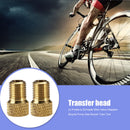2pcs Presta to Schrader Bike Valve Adapters Bicycle Pump Gas Nozzle Tube To