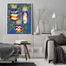 HandPainted Oil Paint Kill Time Picture Colouring Artcraft Firefly Glass Bottle