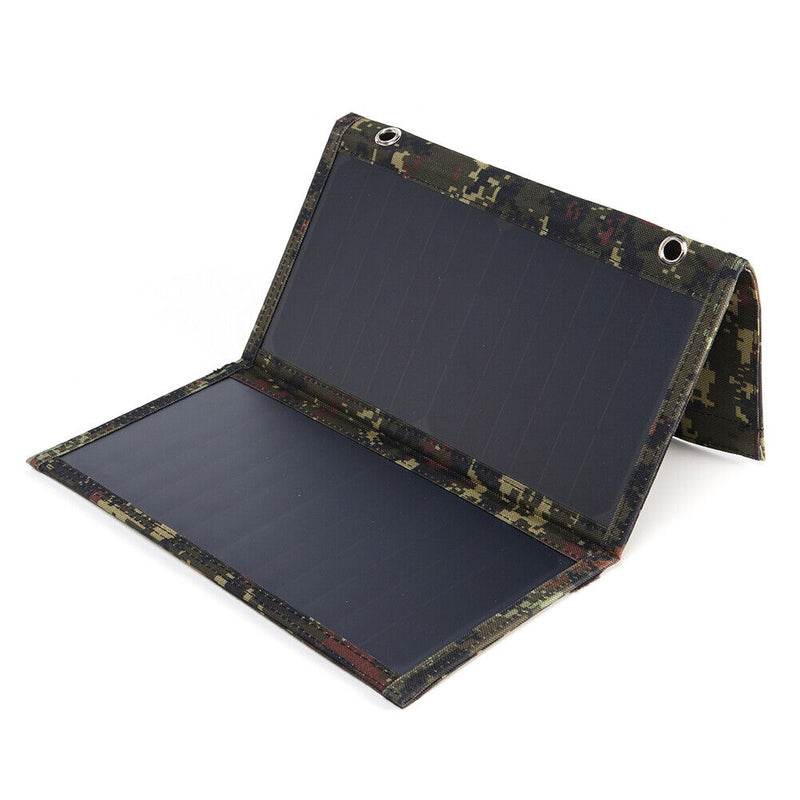 5V Cell Charger Dual USB Solar Power Panel Folding for Outdoor Tool (2 Fold