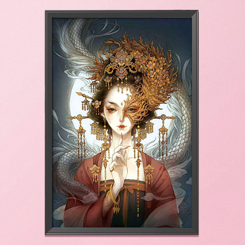 Female Cross Stitch Embroidery Needlework Kit DIY 11CT Stamped Handwork Wall Art