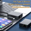 Phone 1000Mbps Gigabit LAN Converter USB 3.1 Ethernet Adapter Type-C to RJ45
