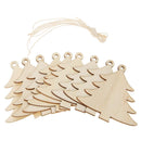 10pcs Wood Christmas Tree Hanging Pendant Xmas Party Ornament Decor (Tree)