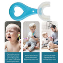Silicone U-shaped Toothbrush 360 Degree Soft Brush for Kids (Heart Blue) Newly