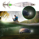 LED Deep Drop Light Button Battery Powered Fishing Lure Squid Hook Fishing Light