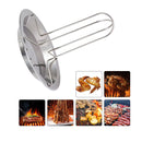 Outdoor Camping BBQ Roast Chicken Grill Holder Fork Non-stick Roaster Rack Newly